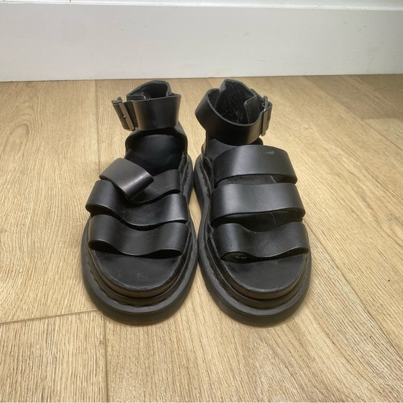 Dr. Martens Clarissa Pewter Spectra Patent Sandals Shoes size 8 - Picture 4 of 8